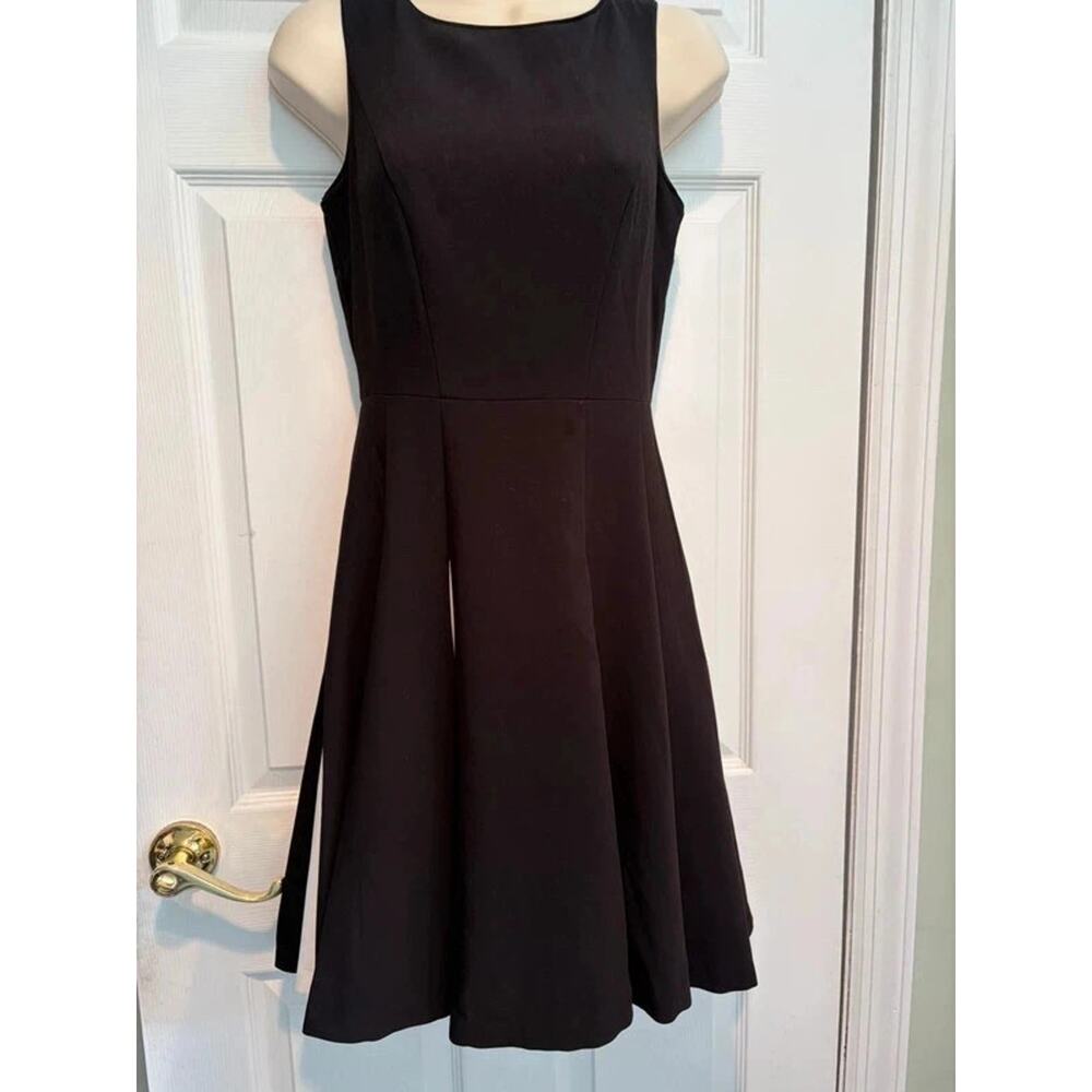 White House Black Market Dress 00 Black Fit Flare Sleeveless Mini A Line luxury